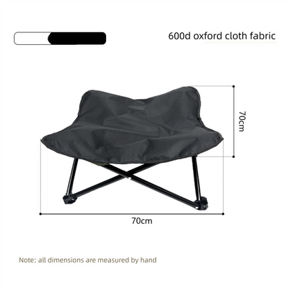 Brown Elevated Comfort Pet Bed - Portable & Foldable Dog Cat Cot - Durable 600D Oxford Fabric, Washable Cover, All Seasons