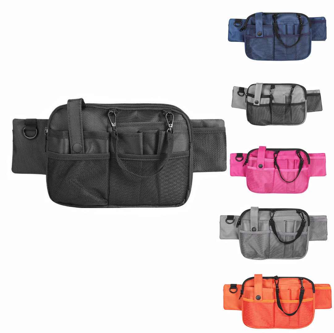 Orange Nurse Utility Belt Bag - Multi-Pocket Medical Organizer Waist Pack for Tools & Essentials