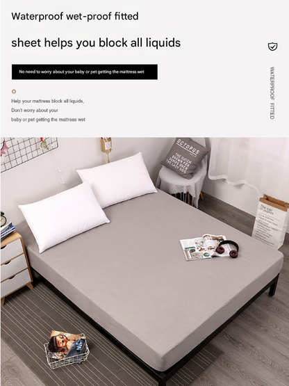 Orange Queen Size Waterproof Fitted Mattress Protector - Soft & Breathable Bed Cover, Hypoallergenic, Deep Pocket (152x190x30cm)