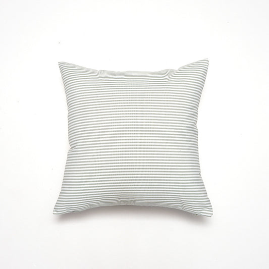 Green Pinstripe Pattern Set of 2 Decorative Cushion Covers - 45x45cm, Soft Polyester (Inserts Not Included)