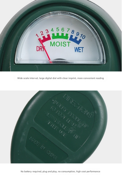 2 Pcs Green Soil Moisture Meter - Accurate Plant Water Monitor for Garden & Potted Plants, No Batteries Needed