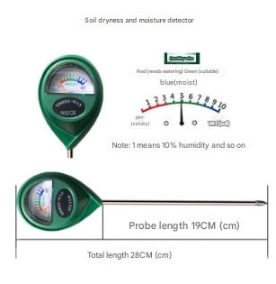 2 Pcs White Soil Moisture Meter - Accurate Plant Water Monitor for Garden & Potted Plants, No Batteries Needed