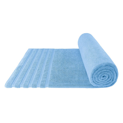 Light Blue Luxury 6-Piece Combed Cotton Towel Bale Set - Ultra Soft & Absorbent Bath, Hand, Face Towels