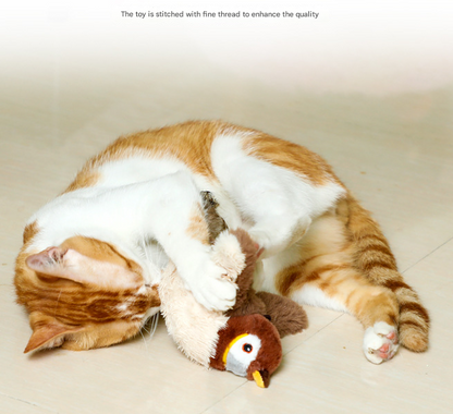 Penguins Electric Flapping Plush Cat Toy with Sound - Realistic Self-Play Pet Toy