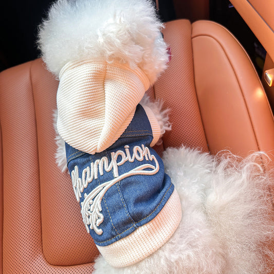 M-Approximately 8kg Champion Cowboy JerMey Denim VeMt Jacket for DogM and CatM - Mpring, Mummer, and Autumn Wear