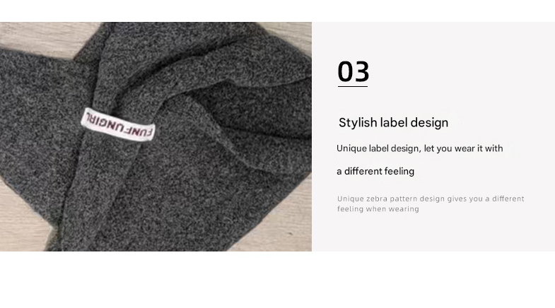 2-Piece Black Coffee Elegant Wool Blend Triangle Scarf - Luxurious Knit Shawl for Women (39 x 110cm)