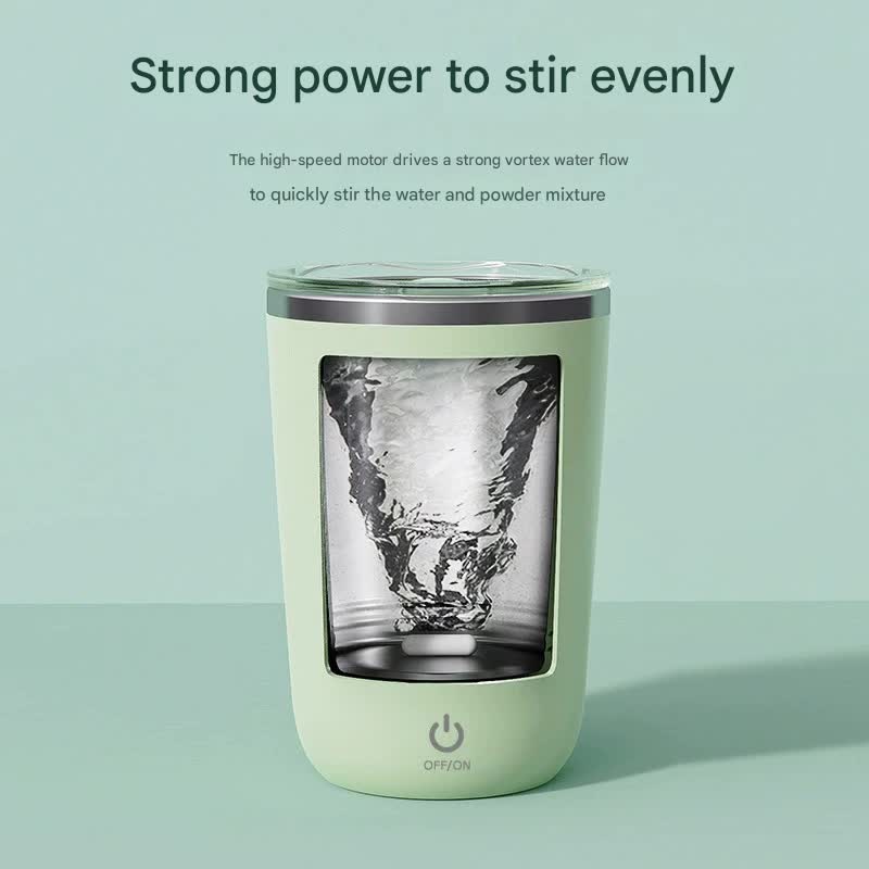 Mini Portable Electric Self-Stirring Mug - USB-C Rechargeable, 4-Hour Use, Stainless Steel (pink)