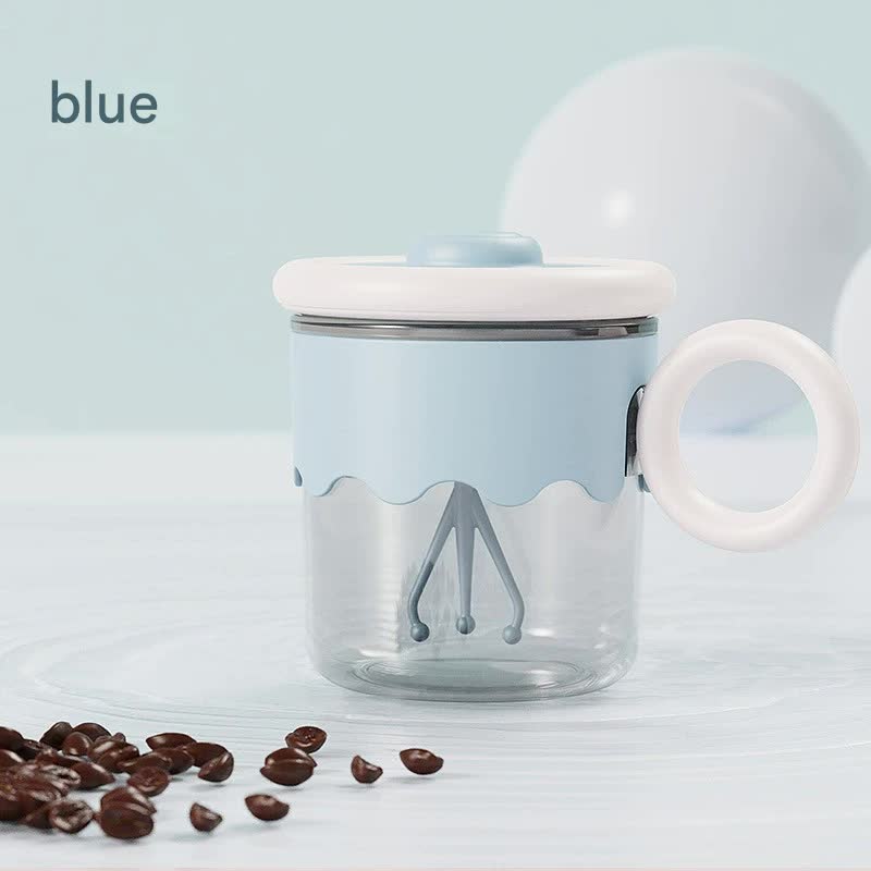 Automatic Self-Stirring Coffee Mug - 400ml, 5000RPM, USB-C Rechargeable with Trident Stirring Rod(blue)