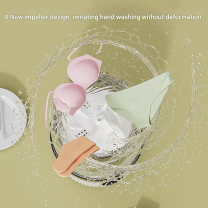 White Travel-Friendly Mini Washing Machine - USB Powered, Automatic, for Small Loads