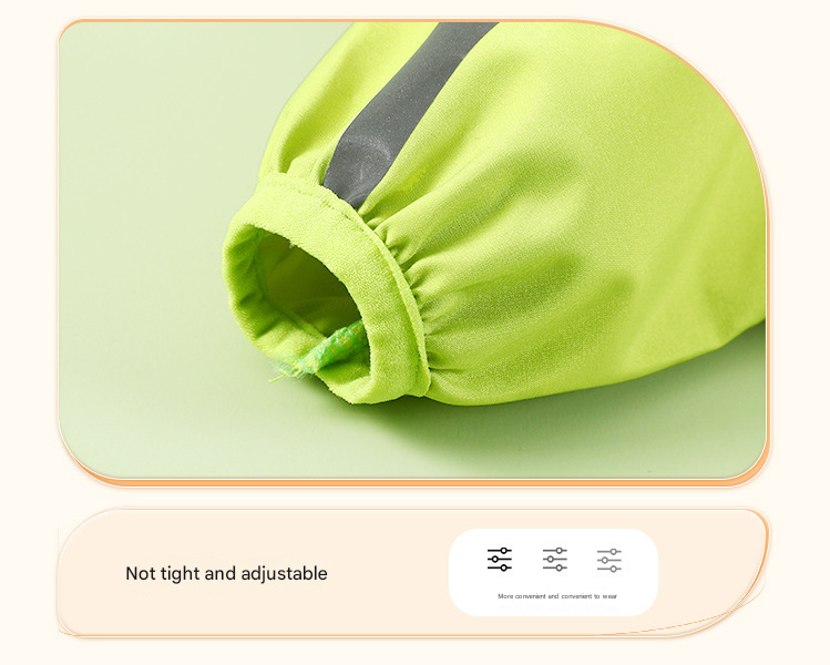 Colorblock (White Green) Dog Raincoat - Waterproof with Hood and Reflective Strips (Size S)