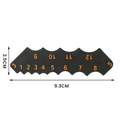 2 Pcs Black Precision Fillet Radius Gauge - Compact Plastic Arc & Corner Measurement Tool R1-R12mm