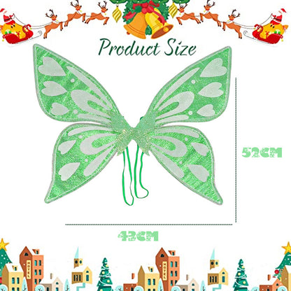 Pink Sparkling Fairy Wings - Lightweight Glitter Butterfly Costume Accessory for Kids & Adults