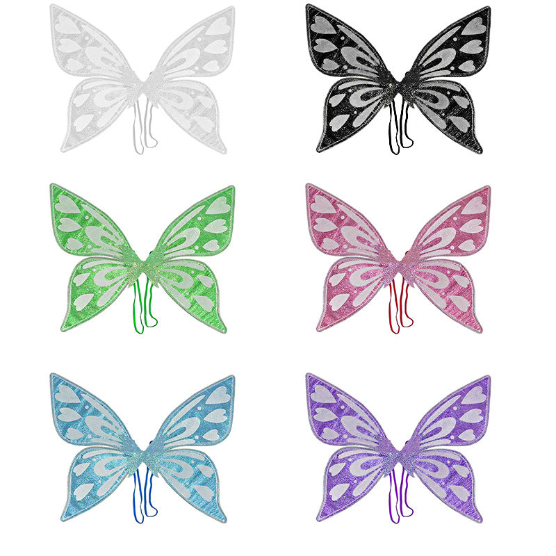 Blue Sparkling Fairy Wings - Lightweight Glitter Butterfly Costume Accessory for Kids & Adults