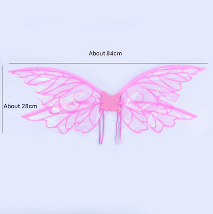 White Enchanting Iridescent Fairy Wings - Sparkle Butterfly Elf Wings for Costume Parties, Cosplay & Dress-Up Fun
