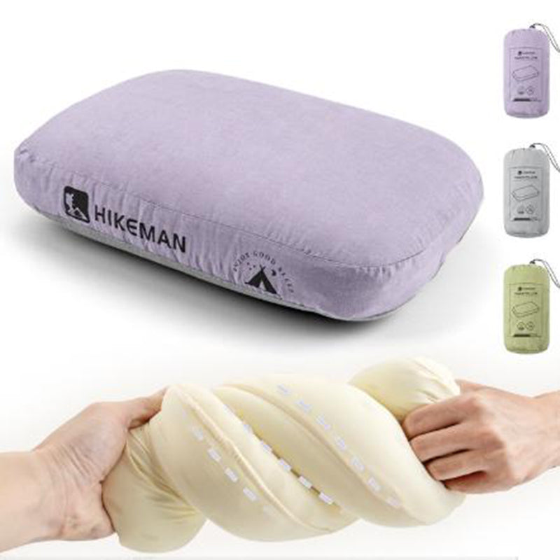 Green Reversible Memory Foam Travel Pillow - All-Season Comfort Neck Support for Deep Sleep & Portability