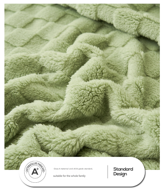 200*230CM Milky White Ultra-Soft Waffle Textured Plush Fleece Blanket - Large Cozy All-Season Throw for Bed & Sofa