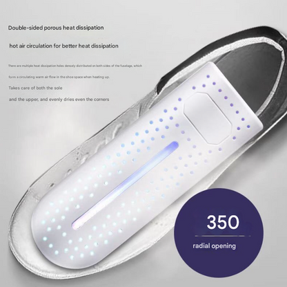Blue Portable USB Shoe Dryer & Deodorizer - Constant Temperature Electric Boot Warmer with UV Sanitizer