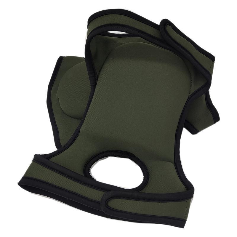 Green Adjustable Gardening Knee Pads - Comfortable Neoprene Knee Protectors for Weeding & Outdoor Work