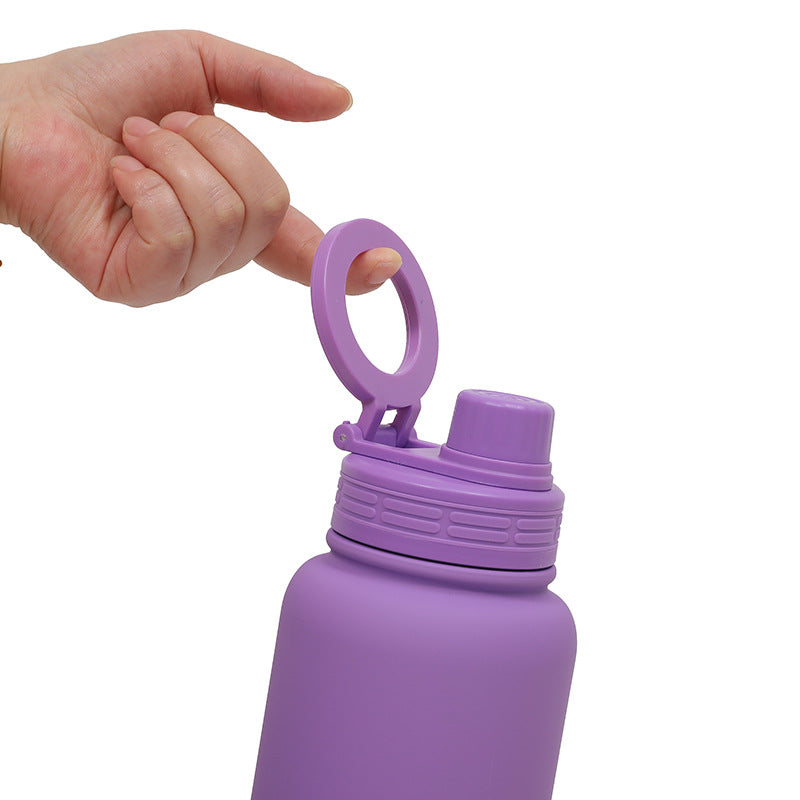 Light Green Premium 35oz Stainless Steel Insulated Sports Bottle with Magnetic Phone Holder Lid