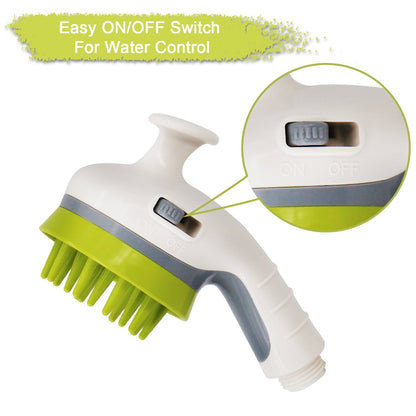 White Ultimate Pet Bathing Showerhead - Dog-Friendly Pressure-Boost Spray with Foamer