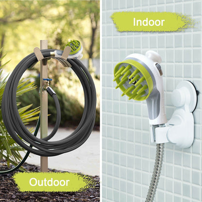 White Ultimate Pet Bathing Showerhead - Dog-Friendly Pressure-Boost Spray with Foamer