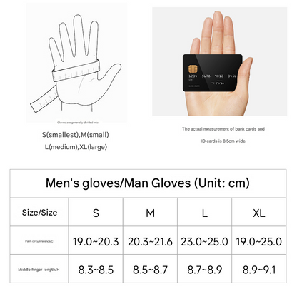 M Dark Brown Premium Men's Genuine Sheepskin Leather Driving & Cycling Gloves