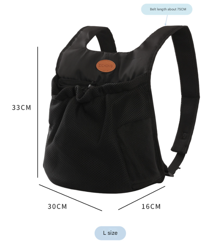 L Pink Hands-Free Pet Carrier Backpack for Small Dogs & Cats - Breathable Chest Pack for Outdoor Travel & Hiking