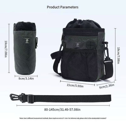 Multi-Functional Dog Training Pouch - Hands-Free Treat & Kibble Bag with Poop Bag Dispenser