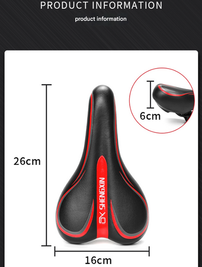 Black and blue Mountain Bike Saddle - Comfortable and Durable Bicycle Seat for MTB and Road Bikes
