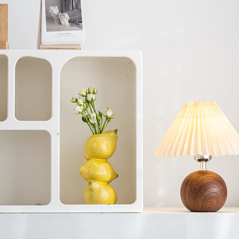 Orange Whimsical Stacked Fruit Ceramic Vase - Nordic Style Flower Holder for Modern Home Decor