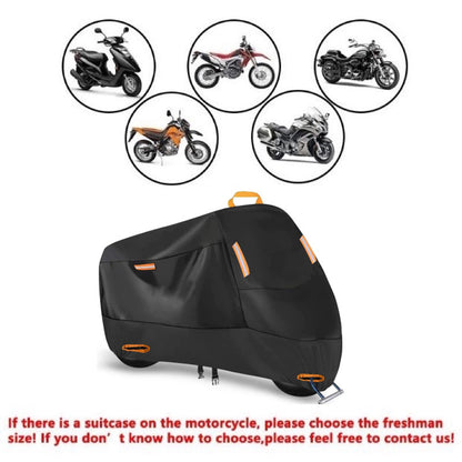 Heavy Duty 213D Waterproof Motorcycle Cover - All Season Outdoor Protection with Lock Holes & Windproof Buckles(Size: 3XL)