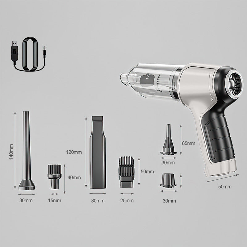 Grayish-white Multi-Functional Cordless Handheld Vacuum Cleaner - Powerful Blower & Inflator for Car and Home