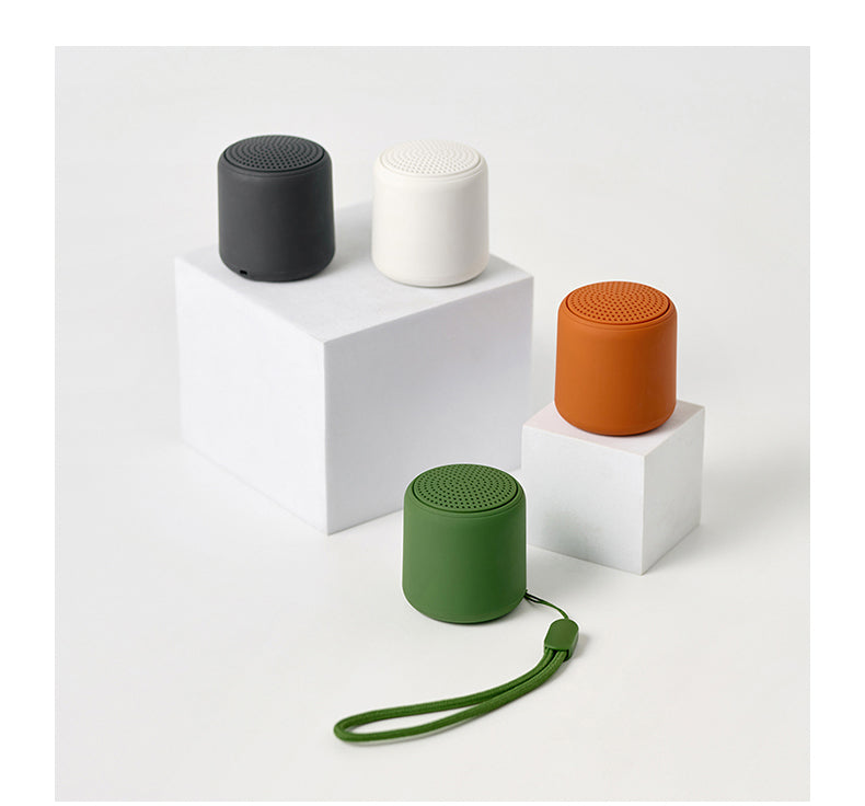 White Mini Portable Bluetooth Speaker - Compact Wireless Speaker with Rich Bass & Dual Sound Modes