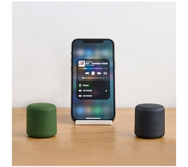 White Mini Portable Bluetooth Speaker - Compact Wireless Speaker with Rich Bass & Dual Sound Modes