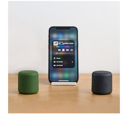 White Mini Portable Bluetooth Speaker - Compact Wireless Speaker with Rich Bass & Dual Sound Modes