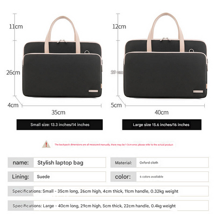Pink Chic Padded Laptop Bag for 15.6-Inch Notebooks - Versatile Shoulder Briefcase with Trolley Strap