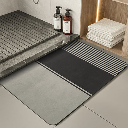 Memory Monologue Modern Absorbent Diatomaceous Earth Bath Mat - Quick Dry, Non-Slip, Soft Bathroom Floor Mat