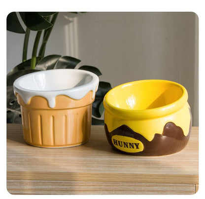 Premium Elevated Pet Bowl with Ergonomic 15° Tilt & Large Capacity(Milk bowl)