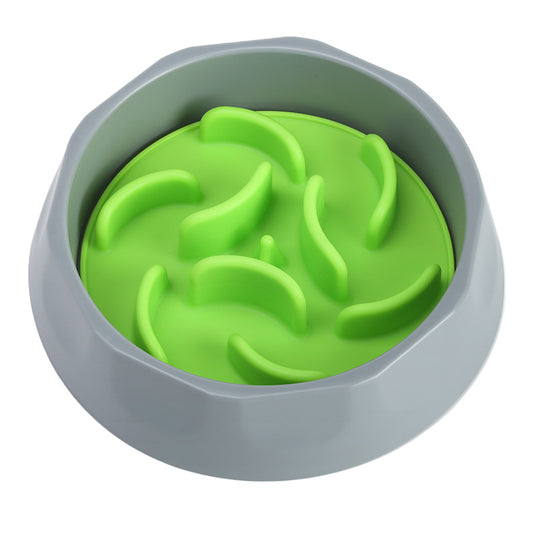 Slow Feeder Dog Bowl Set - Anti-Choke Puzzle Feeder Insert & Bowl for Healthy Eating Habits(cyan)