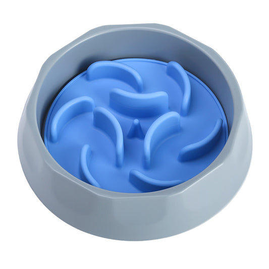 Slow Feeder Dog Bowl Set - Anti-Choke Puzzle Feeder Insert & Bowl for Healthy Eating Habits(blue)