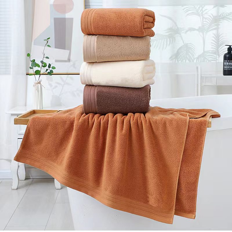 Luxury Combed Cotton Towel Collection - Highly Absorbent, Soft & Durable for Bath, Hand, and Face(Caramel)