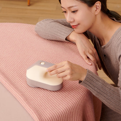 Rechargeable Electric Fabric Shaver - Powerful Lint Remover with Dual-Ring Blades & Ergonomic Design(champagne)