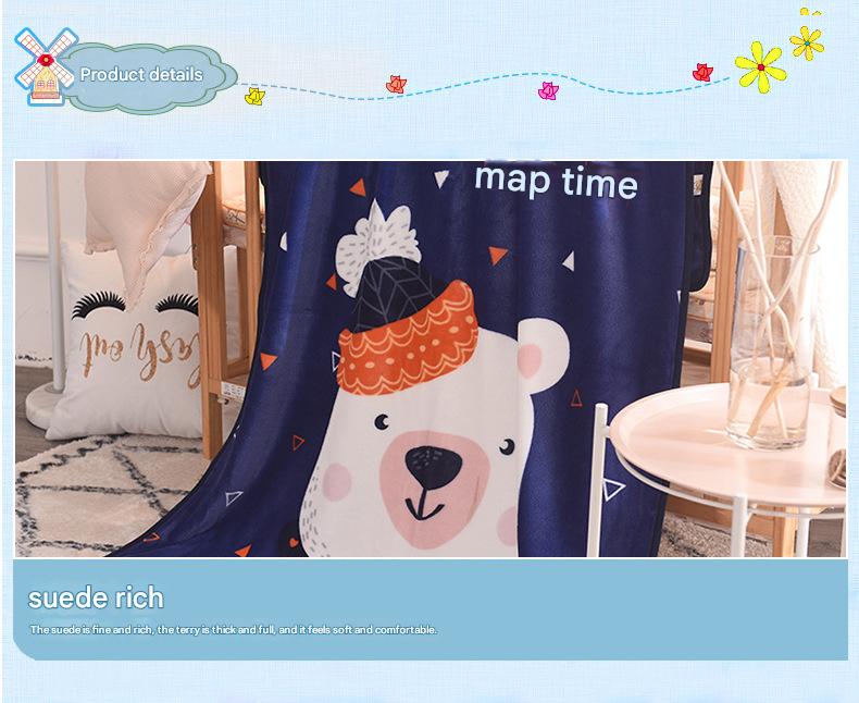 Ultra-Soft Kids Plush Fleece Blanket - Cozy Cartoon Animal Throw for All Seasons (Fawn)