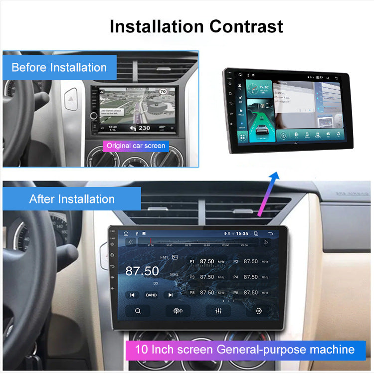 Universal 9-Inch Android Car Stereo GPS Navigator - QLED HD Touchscreen, 2GB RAM 32GB ROM, WiFi, Bluetooth 5.4, CarPlay & Mirror Link(black 9 inches)