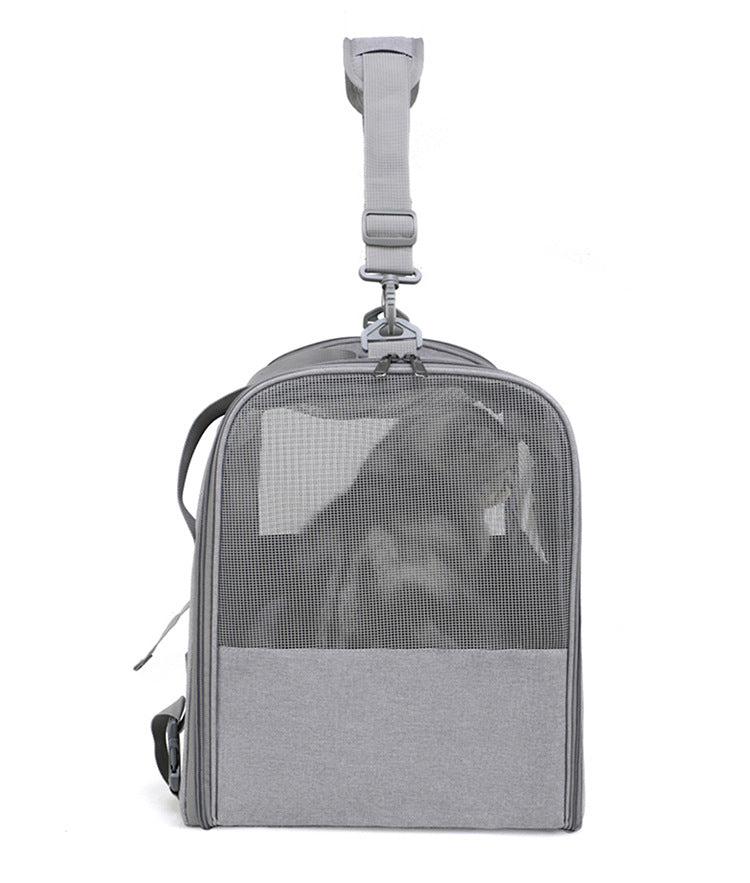Foldable Soft-Sided Pet Carrier for Travel - Fits Cats & Small Dogs Under 6kg, with Removable Plush Bed & Shoulder Strap(pink)