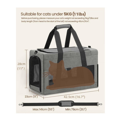 Sturdy & Breathable Pet Carrier for Small Cats & Dogs - Collapsible Travel Bag with Steel Frame, Safety Locks & Sunshade(green)