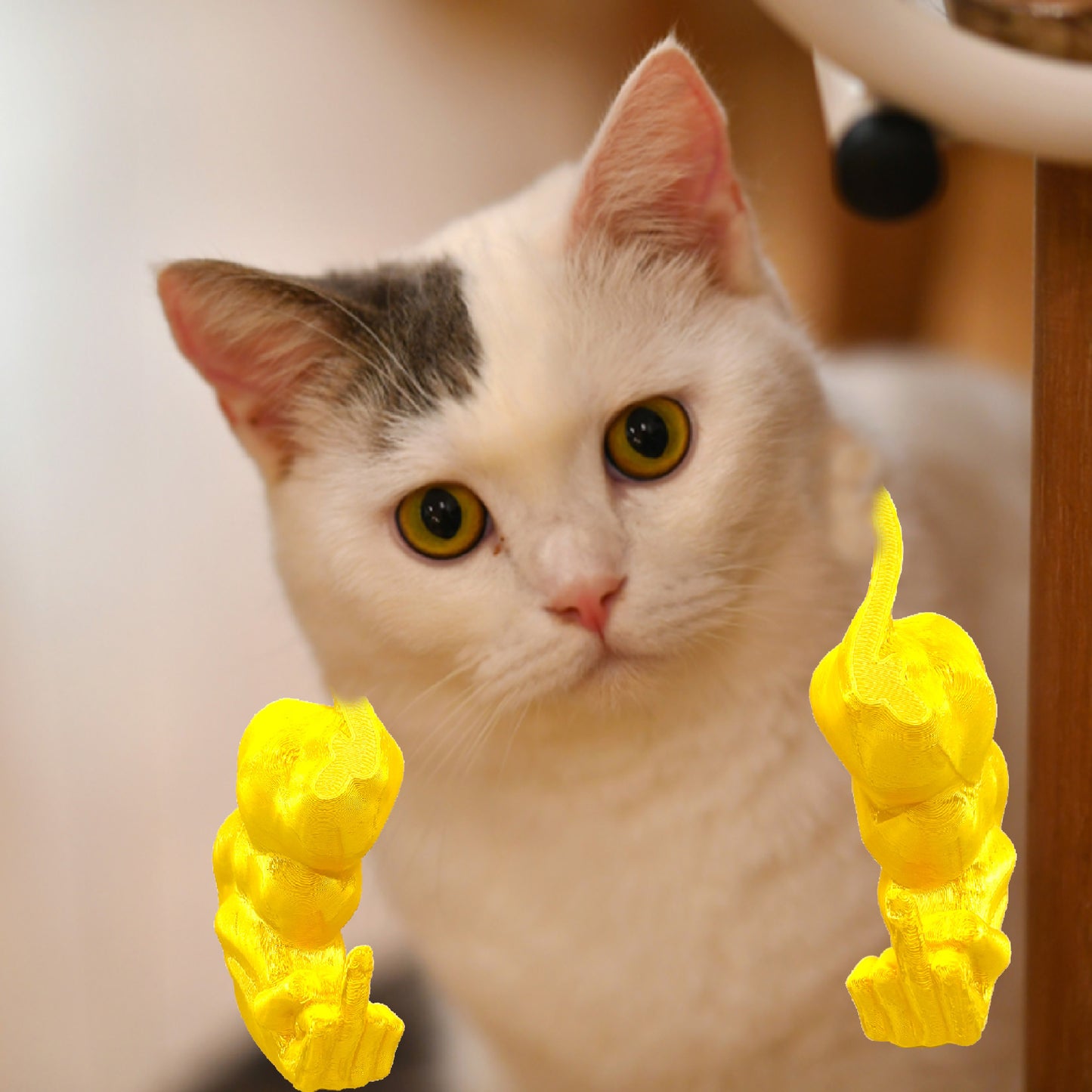 2pc Hilarious Muscle Arm Pet Costume Prop - Funny Novelty Arms for Cats & Small Dogs(black)