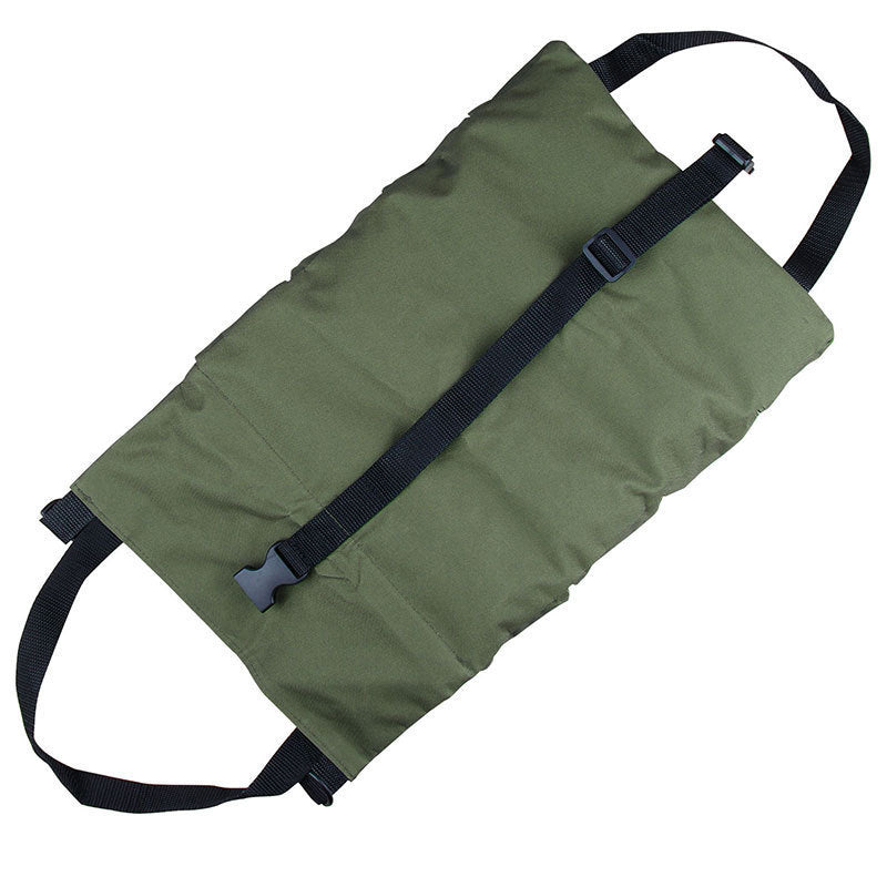 Heavy-Duty Canvas Tool Roll Up Bag & Organizer Tote - Multi-Pocket Wrench & Tool Pouch(Khaki)