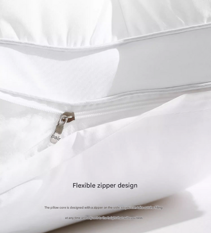 Blue Luxury Adjustable Bed Pillow Set (2-Pack) - Hotel Quality Down Alternative for Ultimate Neck Support & Comfort
