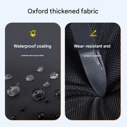 Size M Black And Orange All-Weather 210D Bicycle Cover - Waterproof & UV-Proof Outdoor Bike Protector with Lock Hole & Storage Bag